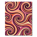 Swirling Pink Orange Cream Waves Rug