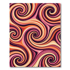 Swirling Pink Orange Cream Waves Rug