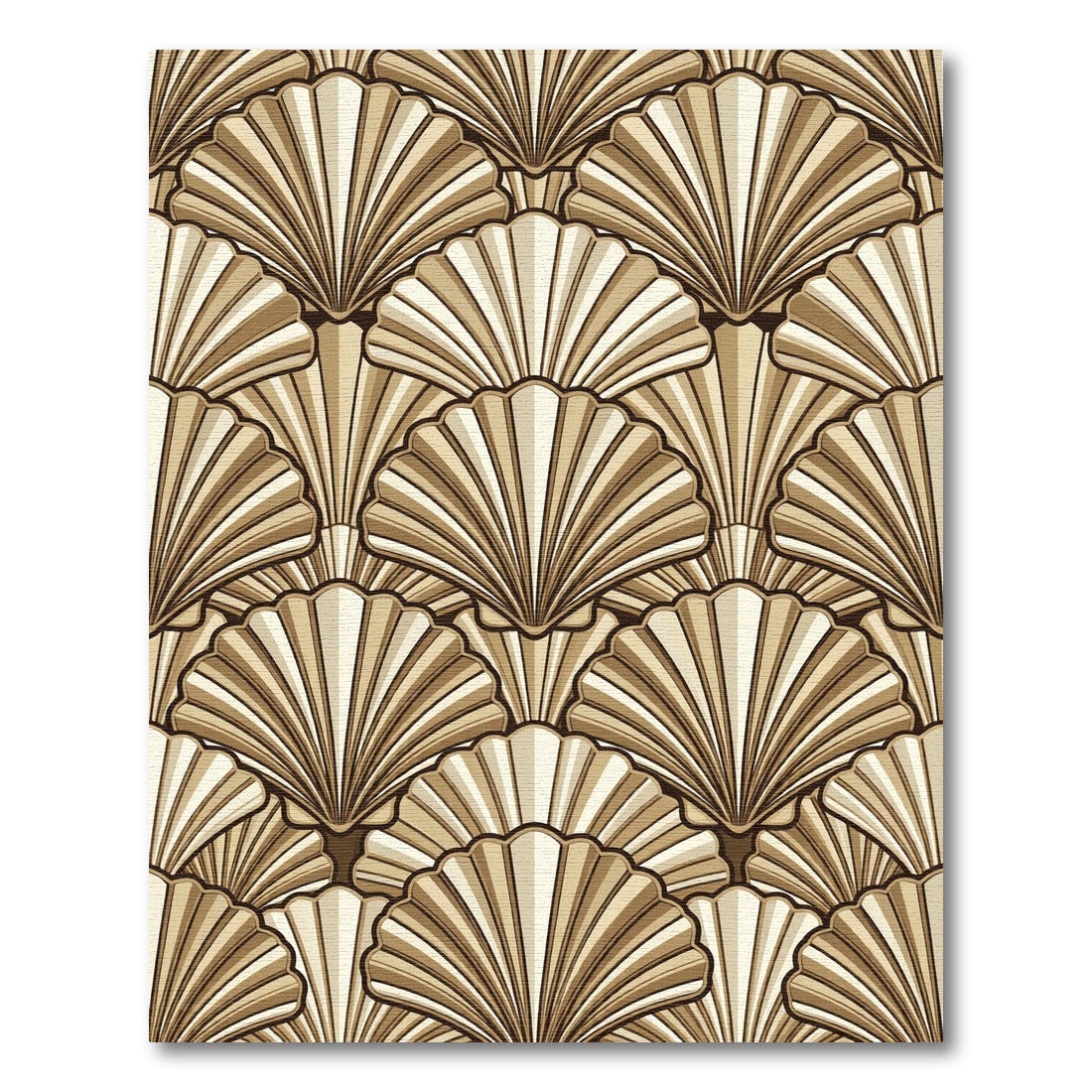Art Deco Natural Shell Cluster Rug