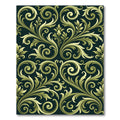 Ornate Gold Leaf Scrollwork Rug
