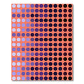 Coral Purple Gradient Polka Dot Rug