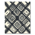 Monochrome Geometric Isometric Urban Grid Rug