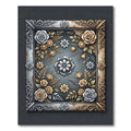 Ornate Floral Garden Rose Medallion Rug