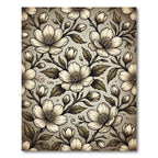 Vintage Cream Botanical Cherry Blossom Rug