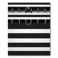 Bold Black White Stripe Architectural Rug