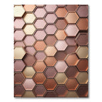 Rose Gold Hexagonal Tessellation Rug