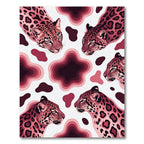 Pink Jaguar Spots Abstract Composition Rug