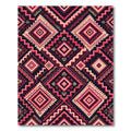 Bold Pink Diamond Tribal Pattern Rug