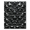 Geometric Dark Gray Relief Facet Rug
