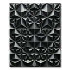 Geometric Dark Gray Relief Facet Rug