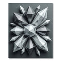 Monochromatic Silver Geometric Crystal Cluster Rug
