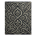 Fleur-de-Lis Scrollwork Iron Black Rug
