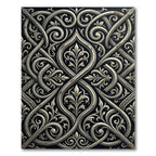 Fleur-de-Lis Scrollwork Iron Black Rug