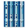Ocean Blue Nautical Buoy Stripes Rug