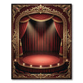 Opulent Crimson Velvet Theater Spotlight Rug
