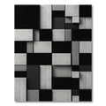 Monochrome Concrete Block Abstract Geometric Wall Rug
