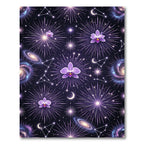 Purple Galaxy Orchid Explosion Celestial Rug