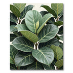 Vibrant Green Leafy Botanical Pattern Rug