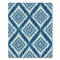 Indigo Blue Ikat Diamond Tile Rug