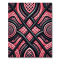 Stellar Pink And Charcoal Lattice Geometric Rug