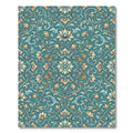 Elegant Teal Floral Damask Scroll Rug