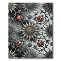 Gothic Sun and Pomegranate Chiaroscuro Area Rug