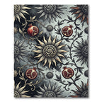 Gothic Sun and Pomegranate Chiaroscuro Area Rug