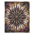 Art Nouveau Starburst Crimson Gold Rug