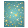 Golden Starburst Turquoise Celestial Rug