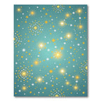Golden Starburst Turquoise Celestial Rug