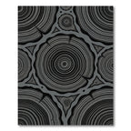 Monochromatic Wood Grain Rings Rug