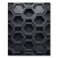 Dark Gray Geometric Hexagon Weave Rug