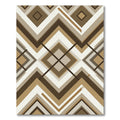 Modern Earthy Neutral Geometric Diamond Rug