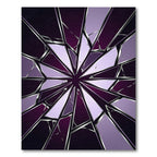 Deep Purple Shattered Glass Geometric Rug