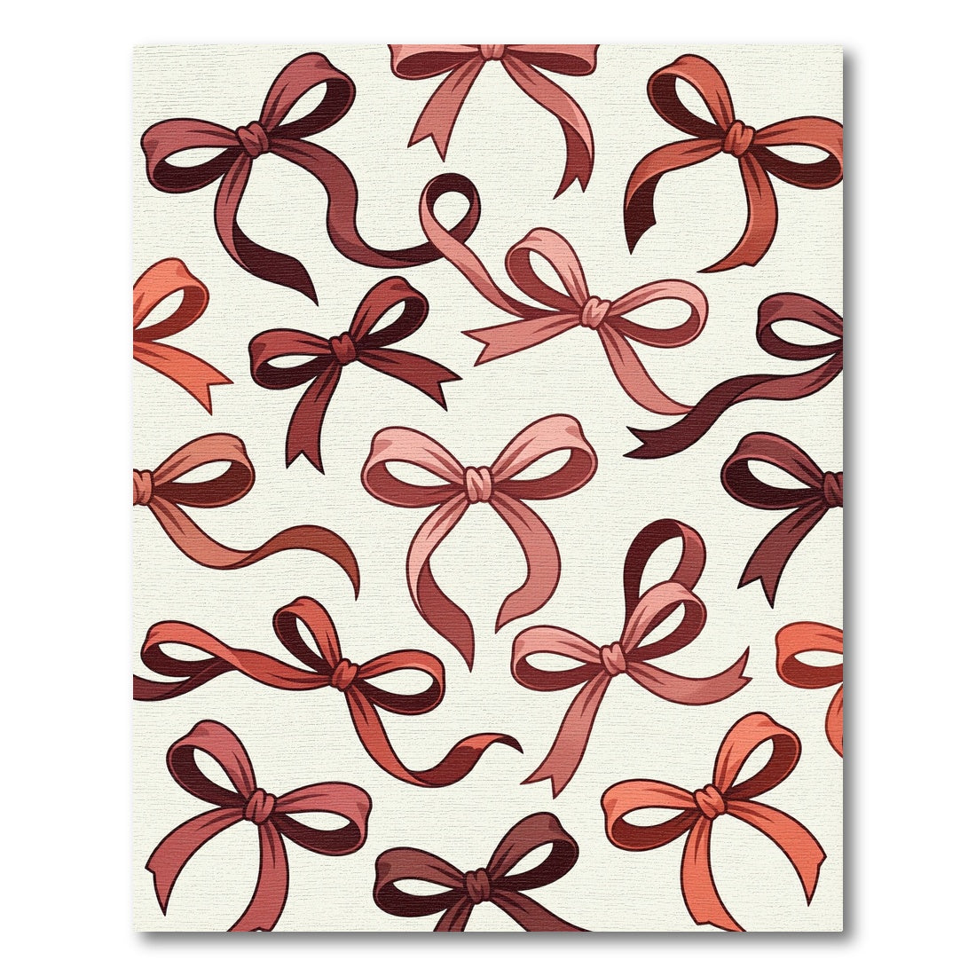Elegant Dusty Rose Ribbon Bouquet Rug