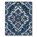 Royal Blue Floral Damask Heritage Rug