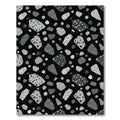 Monochromatic Abstract Pebble Arrangement Rug