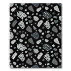 Monochromatic Abstract Pebble Arrangement Rug