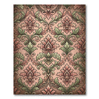 Rose Gold Vintage Floral Damask Rug