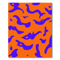 Bold Orange Blue Abstract Splatter Rug
