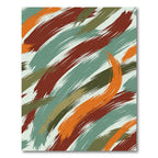 Earthy Orange Brush Stroke Appeal Rug