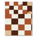 Earthy Desert Landscape Check Rug