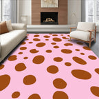 Pink Brown Spot Pattern Design Rug