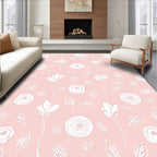 Delicate Floral Pattern With Soft Petals Rug