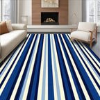 Classic Blue White Stripe Rug