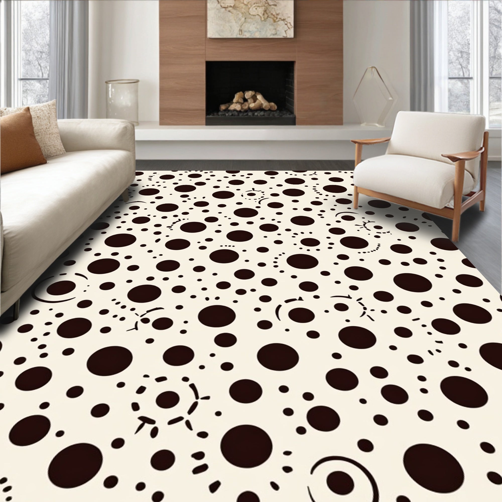 Abstract Dot Pattern Design Rug