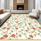 Garden Rose Vine Pattern Rug