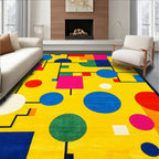 Abstract Geometric Colorful Circles Rug