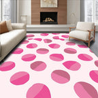 Pink Polka Dot Pattern Rug