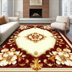 Ornate Floral Gold Detailed Rug